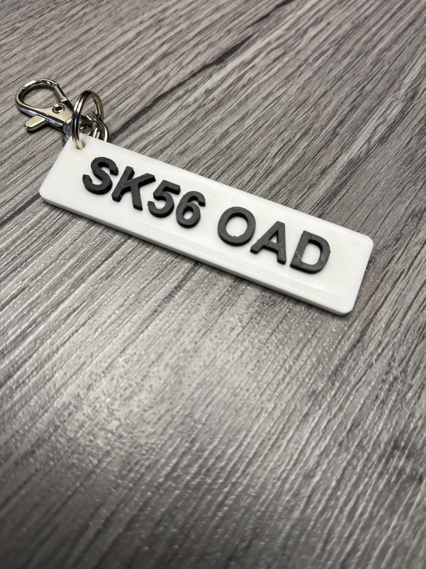 Personalised Reg Key Rings